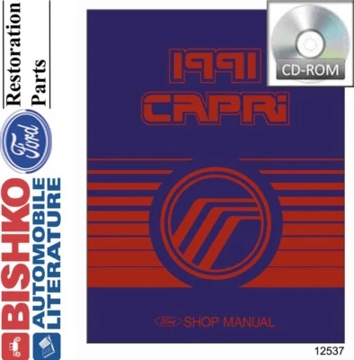 1991 Mercury Capri Shop Service Repair Manual CD Engine Drivetrain OEM