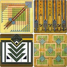 CoasterStone AS310 Absorbent Coasters 4-1/4-Inch "Frank Lloyd Wright Rug Set 4