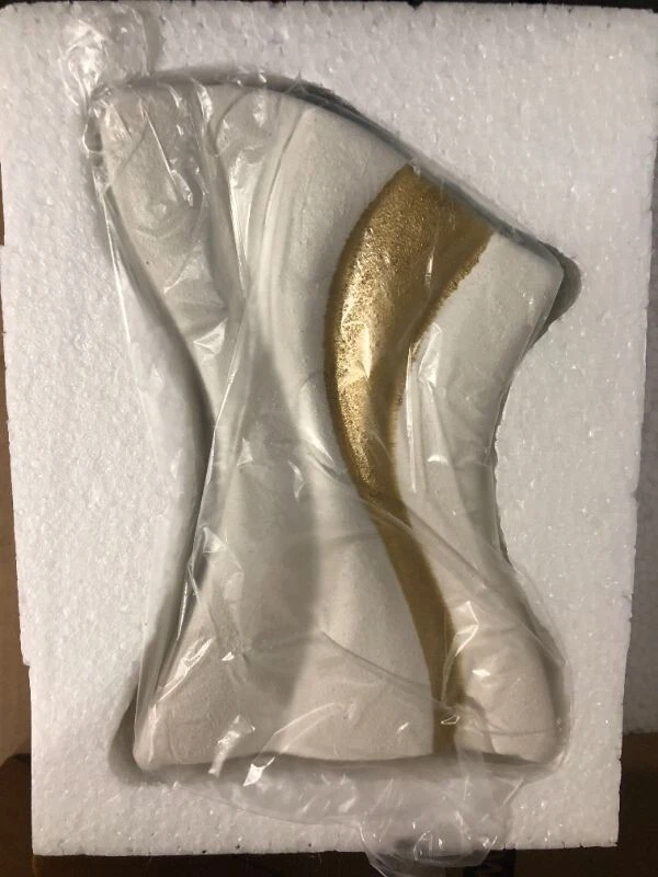 White Vase Home Decor Ceramic Vase Dried Flower Vase Small gold - Image 1 of 1