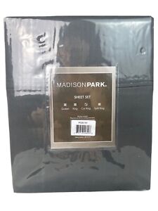 Madison Park 100% Pima Cotton 600 TC Sheet Set Grey Cal-King Factory Direct $264