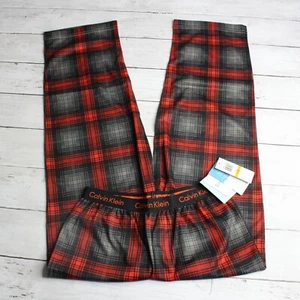 Calvin Klein Boy's Pajama Lounge Pants Youth Size 7/8 Red Black Gray Plaid - Picture 1 of 4