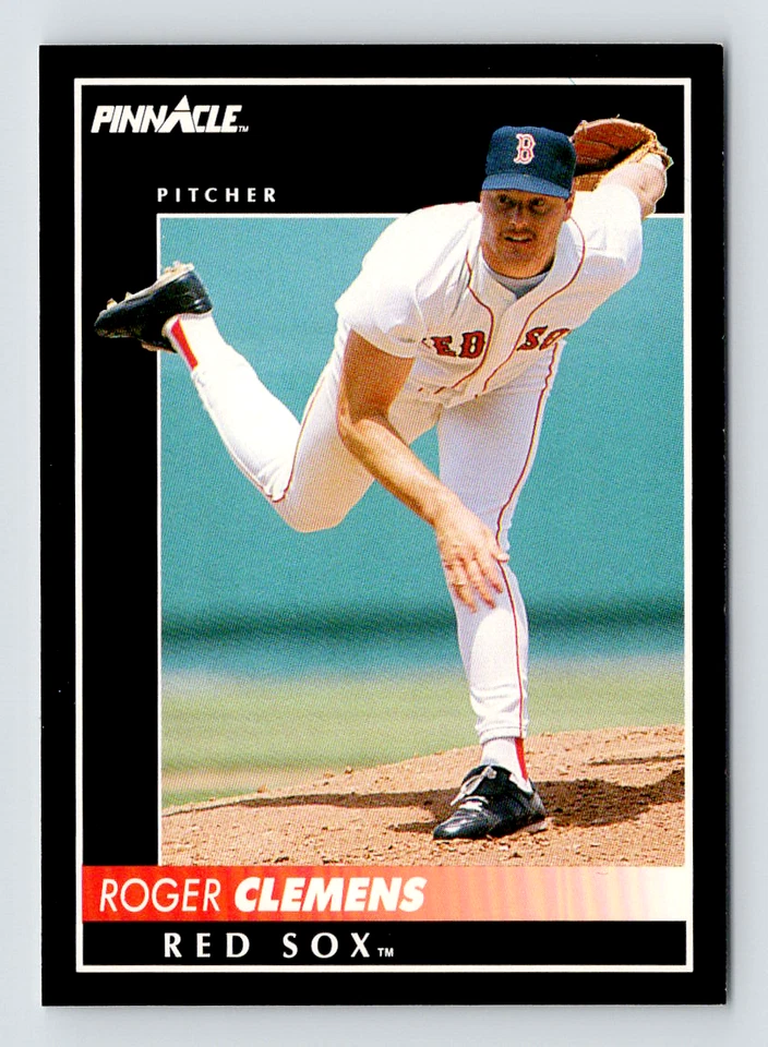 1992 Pinnacle Card, #95 Roger Clemens, Boston Red Sox Hall of Fame - Image 1 of 3