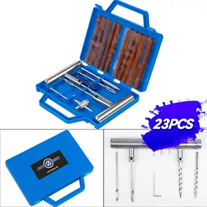 23PC Tire Puncture Car 4WD Offroad Plugs Tubeless Tool Repair Kit Tyre Recovery - Picture 1 of 7