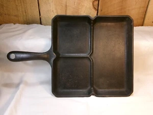 Antique Rare Griswold Best Made Cast Iron Bacon and Egg Fryer Skillet 1257 - Imagen 1 de 6