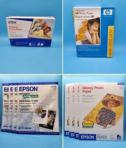 Błyszczący papier fotograficzny Epson HP atramentowy - 4x6, 5x7, 8,5x11 - PARTIA - Zdjęcie 1 z 9