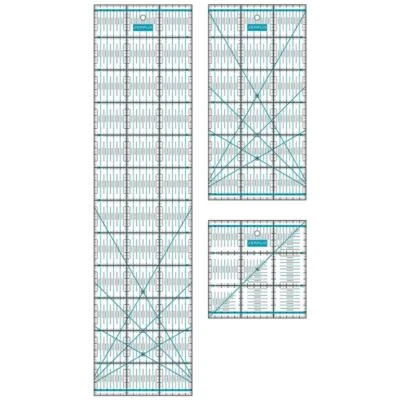 Semplix Patchwork Lineal Set kleines Bundle Skalierung cm türkis- 3 Quiltlineale - Bild 1 von 2