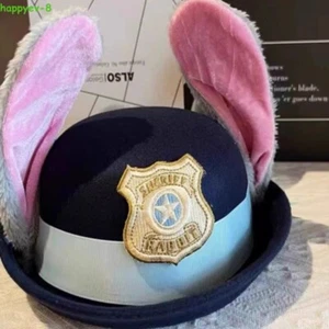 Anime Zootopia、Zootropolis 2 Judy Hopps Cosplay Rabbit Ear Cap Hat Accessories - Picture 1 of 9