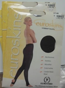 new/Pkg Stirrup tights  child/ ladies sizes #217 Eurotard Black or Sun - Picture 1 of 4