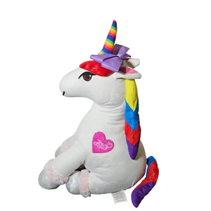 Nickelodeon JoJo Siwa Unicorn Sparkle Rainbow 18" Stuffed Pillow Plush Toy - Picture 1 of 7