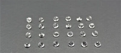 Piedras preciosas sueltas corte facetado forma redonda topacio blanco natural AAA 100 piezas Foto 1 de 4