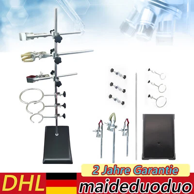 Laborstativ Laborständer Klemme Muffe Ring Laborstativ Kit Laborzubehör 60cm Kit - Bild 1 von 4