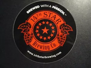 14TH STAR BREWING Vermont tribute maple stout STICKER decal craft beer brewery H - Picture 1 of 1