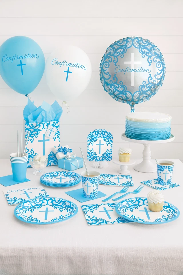 Communion Confirmation Christening Party Decorations Balloons Napkins Tableware - Image 1 of 1