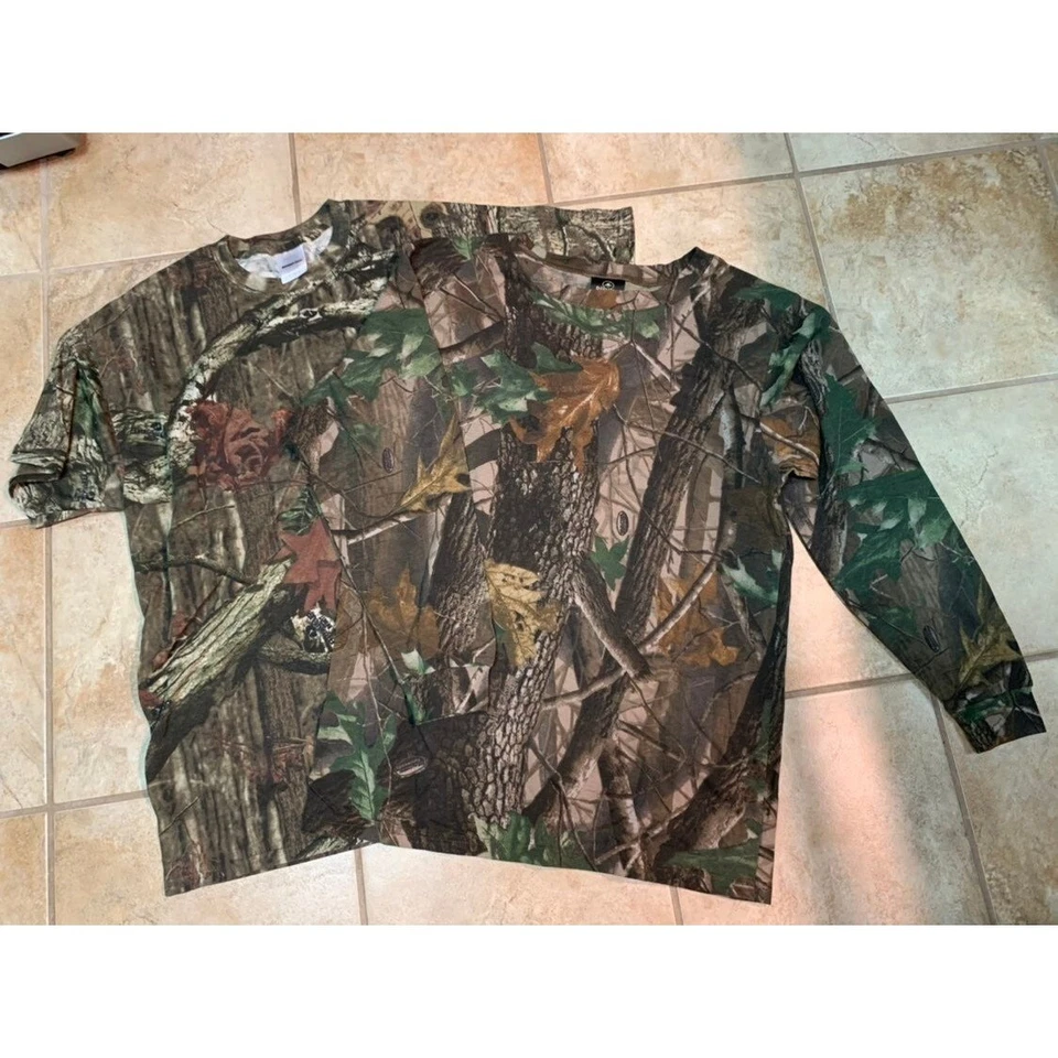 2 Camo Shirts Redhead Camouflage Youth Shirt X-Large  Large Mossy Oak Shirt U7x - Image 1 of 4