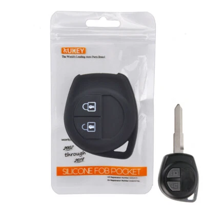 Silicone Rubber Key Cover Case Fob For Suzuki Swift Splash SX4 Ignis Celerio - Image 1 of 4