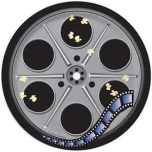 Reel Hollywood 7 Inch Paper Plates 8 Pack Movie Red Carpet Awards VIP Party - Picture 1 of 2