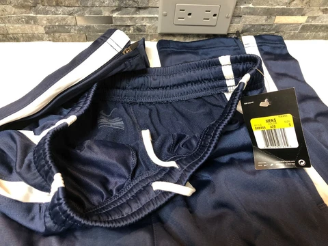 NWT Mens Pitt Panthers Nike Dri-Fit Navy Blue Basketball Pants ZIPPER SIDE NEW Cover