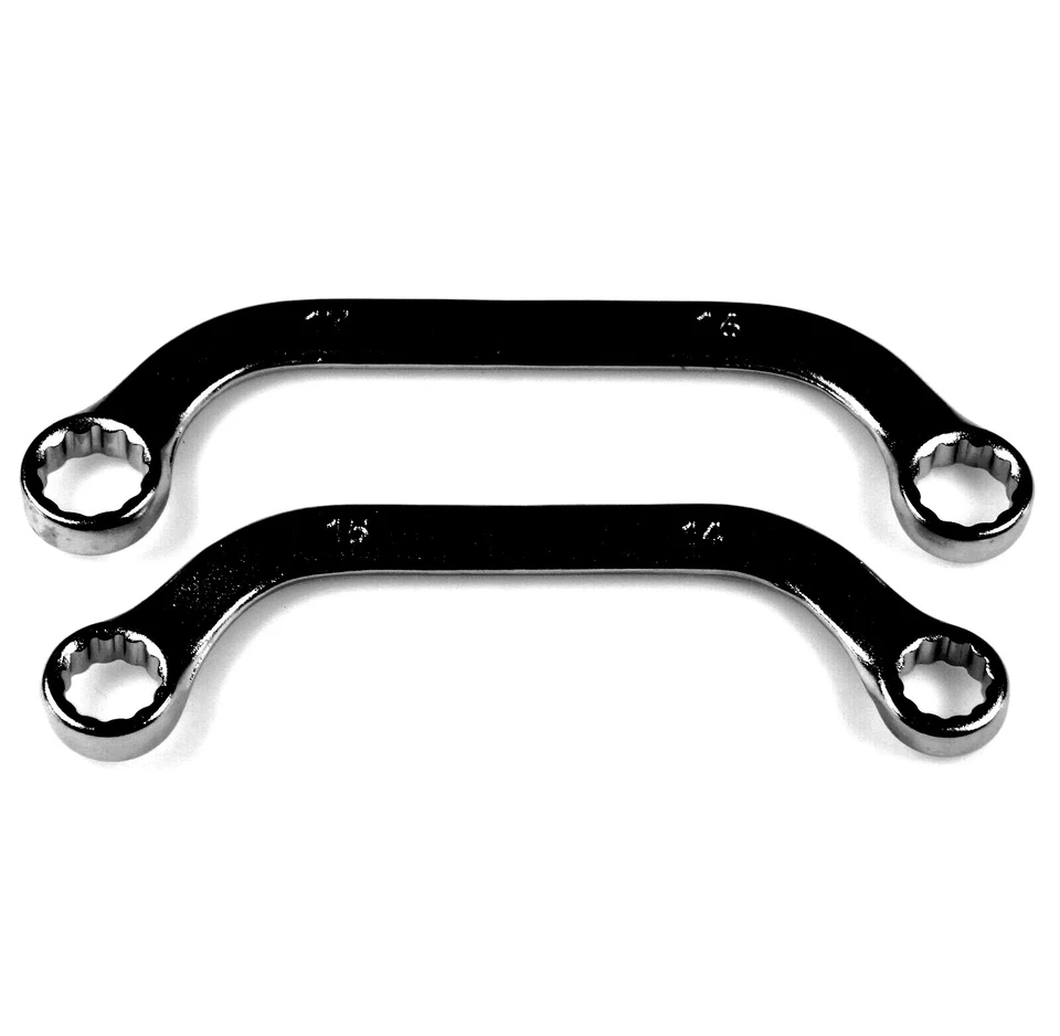 Doppelringschlüssel C-Form gebogen Cr-V Gr:wählbar 10x11/12x13/14x15/16x17/19x22 - Bild 1 von 1