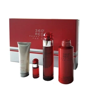 Perry Ellis 360 Red 4 Piece Men's Cologne Gift Set, Perfect Gift For Him - Picture 1 of 1