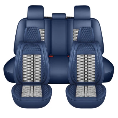 For Ford F150 F250 F350 F450 2009-2023 Ice Silk Leather Pickup Car 5 Seat Covers - Image 1 of 4