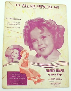 It's All So New To Me Shirley Temple's Curly Top 1935 Vintage Sheet Music - Picture 1 of 2