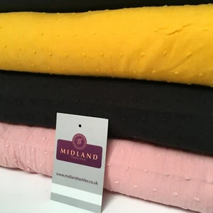 100% Cotton Swiss Dot Soft Dobby Dressmaking Fabric 135cm Wide MD1052 Mtex - Picture 1 of 67