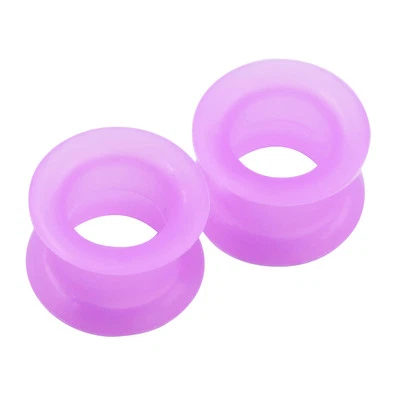 Pair Ultra Soft Silicone Ear Skin Flesh Tunnels Plugs Gauges Earskin Earlets - Image 1 of 4