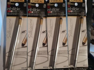4 L'Oreal Paris Infallible Never Fail Eyeliner 290 Silver 0.03 oz SEALED LOT - Picture 1 of 6