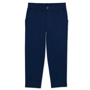 Wonder Nation Boys School Uniform Flat Front Pants 4 New with Tags Navy Twill - Picture 1 of 6