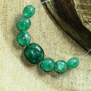 Grüne Ropada glatte Dholki Perlen Briolette natürlich lose Edelsteinherstellung Schmuck - Bild 1 von 3