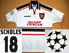 sale *MINT* CHAMPIONS CL Manchester SCHOLES 1997 shirt jersey camisa soccer 1988