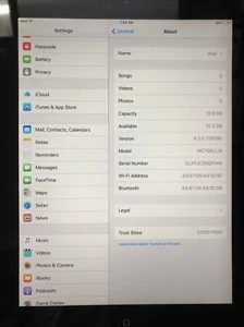 Apple iPad 2nd Gen Black A1395 16GB Wi-Fi MC769LL/A 9.7" reset - Picture 1 of 7