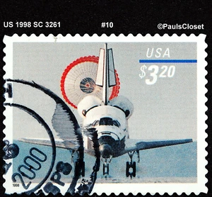 US 1998 SC 3261 $3.20 SPACE SCHUTTLE LANDING MULTICOLOR UNG S/AD FINE/VFINE #10 - Picture 1 of 2