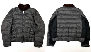 RRP 5570$ Women's Brunello Cucinelli Gray Fur Reversible Down Bomber Jacket - 42 - Picture 1 of 9