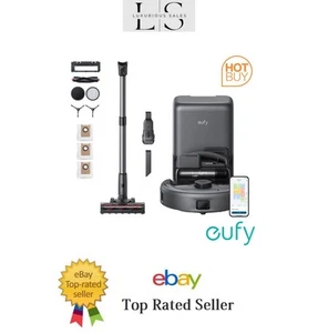 SALE eufy Robot Vacuum 3-in-1 E20 with Handheld Vacuum, Stick Vacuum &Auto-Empty - Picture 1 of 3