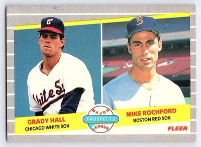 1989 Fleer - Major League Prospects Mike Rochford, Grady Hall #650 (RC) - Image 1 of 2