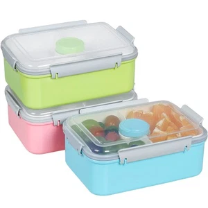 3 Pack Salad Lunch Box Food Storage Containers, 47oz Bento Box To Go Containe... - Picture 1 of 8