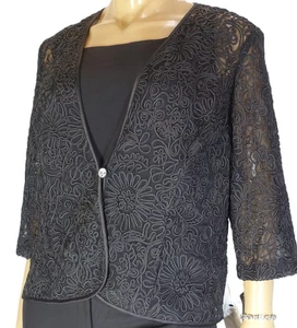 ALEX TARDES ~ ¡NUEVO CON ETIQUETAS!!~JUEGO DE 2 PIEZAS CHAQUETA FLORAL CON CORDÓN NEGRO Y CAMI DE PUNTO TALLA:3X - Imagen 1 de 10