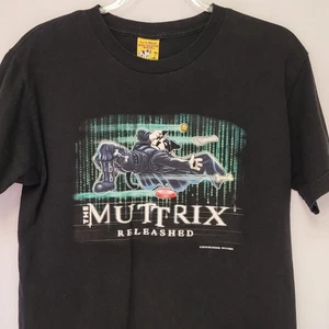 VTG Big Dogs Kids The Muttrix Releashed 2003 Parody Graphic T Shirt Sz 12/14 - Picture 1 of 6