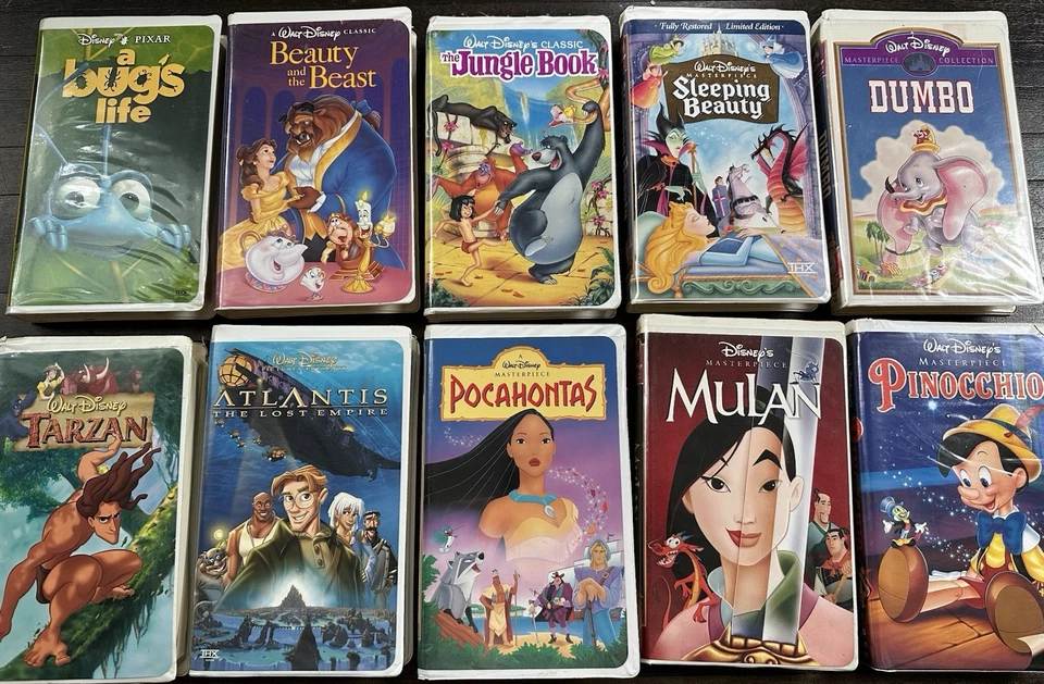 Vintage Disney VHS Tapes (Bundle Of 10) Some Rare Foto 1 de 1