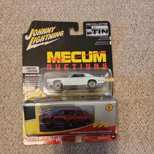 Johnny Lightning 1970 Mercury Cougar Eliminator-White-Mecum Auction- Tin - Picture 1 of 3