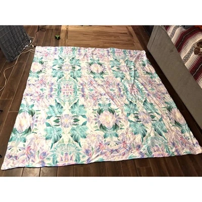 Funda nórdica floral suave Pottery Barn Queen algodón orgánico 90"x88" Foto 1 de 4