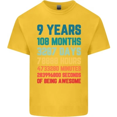 9th Birthday 9 Year Old Kids T-Shirt Childrens Foto 1 de 4