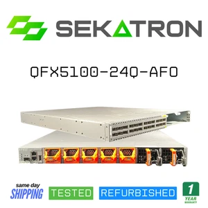 🔀 Enebro QFX5100-24Q-AFO • 24x 40g QSFP+ • 2X FUENTE DE ALIMENTACIÓN • Flujo de aire frontal • USADO ✅ - Imagen 1 de 2