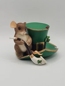 *read* Charming Tales Fitz&Floyd "Irish "You Luck" 88/131 Mouse Pipe Hat - Picture 1 of 14