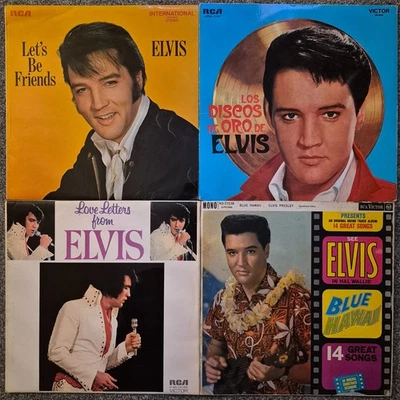 4 x Elvis LPs inc Argentinian Los Discos De Oro Rare Blue Hawaii Love Letters et - Image 1 of 4
