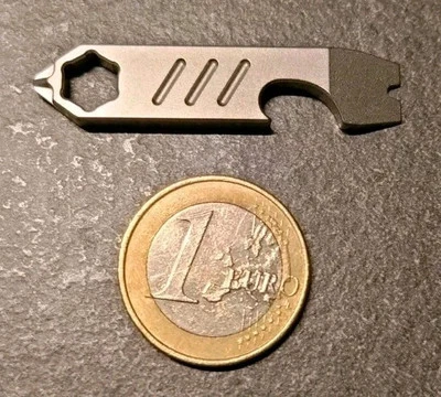 EDC Mini Titan Pry Bar Brecheisen Schlüsselanhänger Multitool Bithalter Camping  - Bild 1 von 4