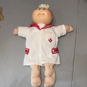 Vintage 1985 Cabbage Patch Kids Doll Blonde Blue Eyes Xavier Roberts Sailor - Picture 1 of 5