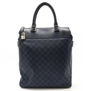 Borsa da lavoro Louis Vuitton Damier Cobalt Greenwich tracolla N41351 blu navy/nero - Foto 1 di 8