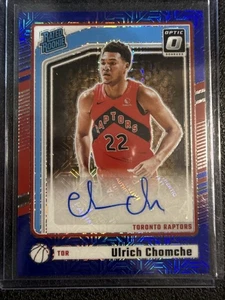 2024 Optic Choice Ulrich Chomche Rated Rookie Blue Auto /24 Toronto Raptors RC - Picture 1 of 4